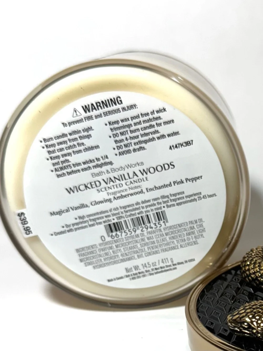 WICKED VANILLA WOODS 3 Wick Candle